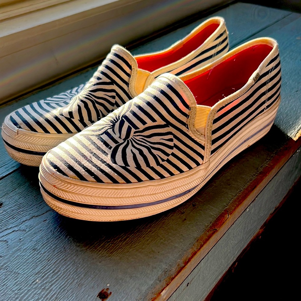 Cute nautical slip on sneaker by Kate spade for keds